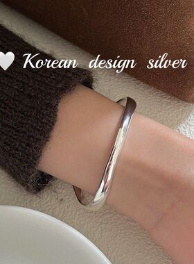 女S925韩国手环纯银重工高级感
