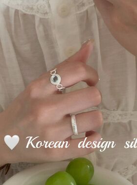 拼接韩国小众高级感S925麻花ins