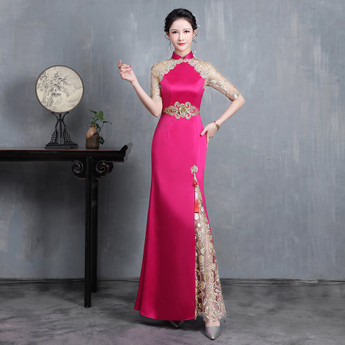 高端新款优雅风合唱团晚礼服裙