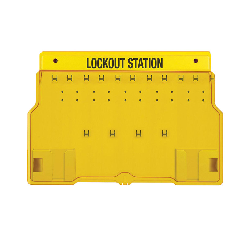 一体式锁具工作站挂锁站壁挂式工业停工锁具塑料挂板管理箱