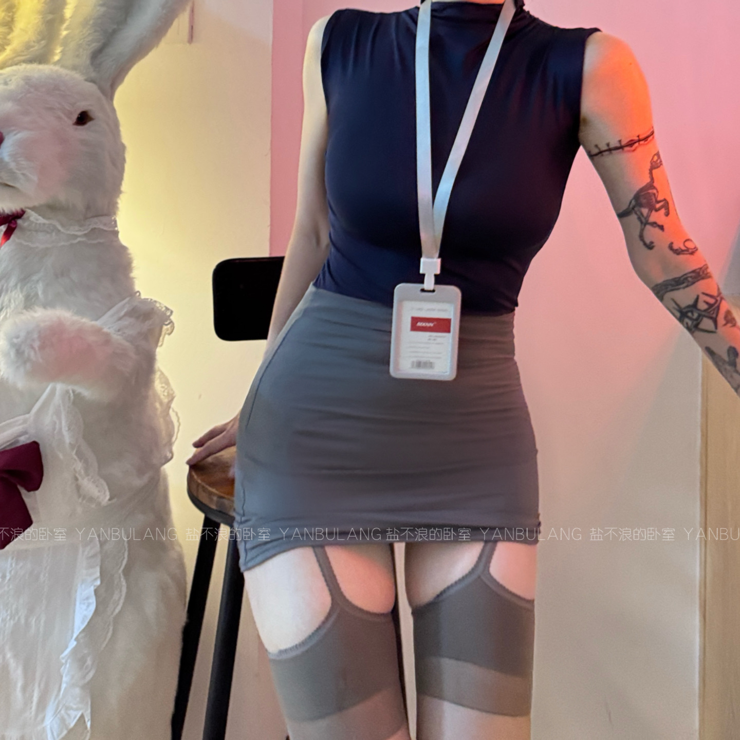 OL海妖风*盐不浪的好梦性感制服夜场教师办公室cos秘书套装白领