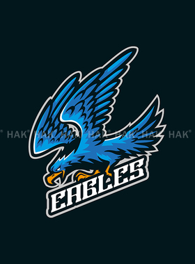 汽车个性蓝色老鹰战斗姿势内有杀手请勿靠近创意车贴简易卡通贴纸