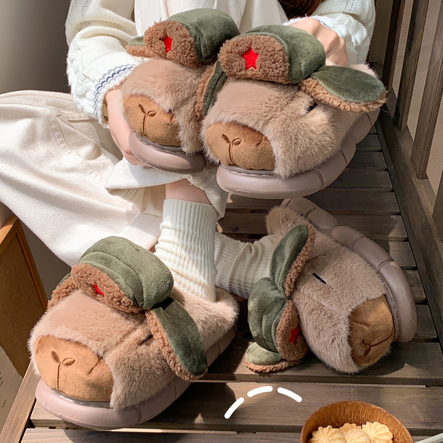 冬季保暖儿童棉拖鞋防滑厚底