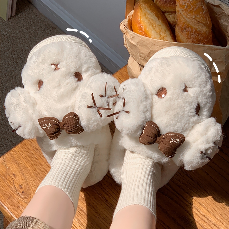 棉拖鞋女秋冬亲子儿童可爱卡通毛绒居家室内防滑保暖棉拖可爱男孩