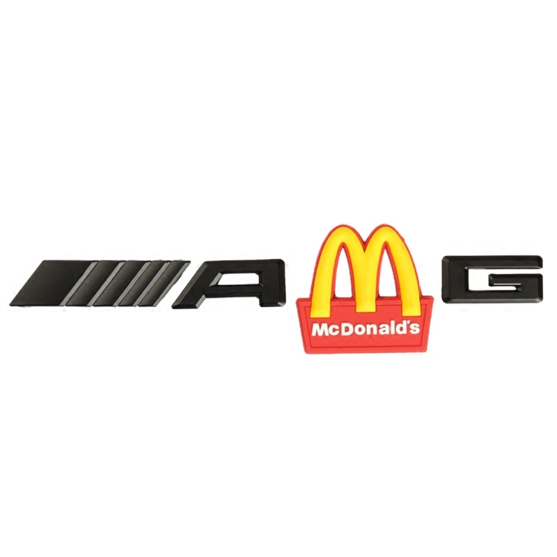 适用于麦当劳梅赛德斯奔驰AMG字标尾标车标宝马M标字标麦当劳M标