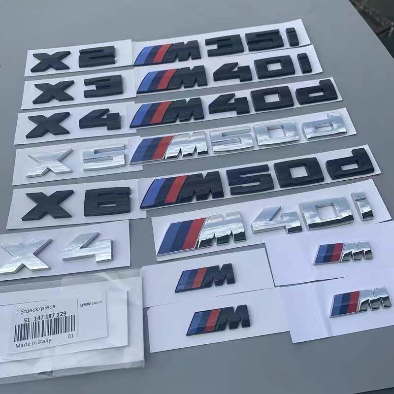 适用于宝马X2M35I车标X3X4X5X6改装标M40I排量标M40D柴油版标志贴 - 实物图