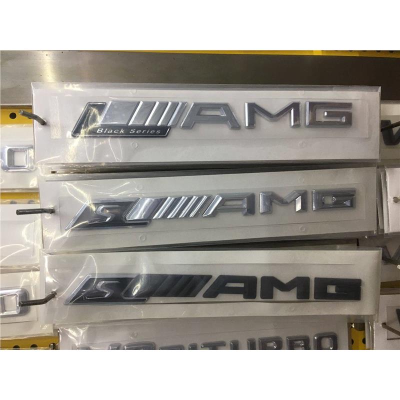 奔驰改装AMG车标车贴 C级E级S级CLA C63 SAMG车尾标 字标 贴标