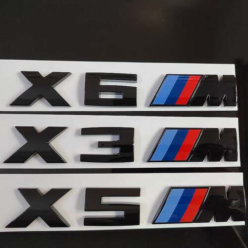 适用X6M原厂x3宝马m车标贴x5宝马X5M后车贴X3M尾标运动x6黑色标志