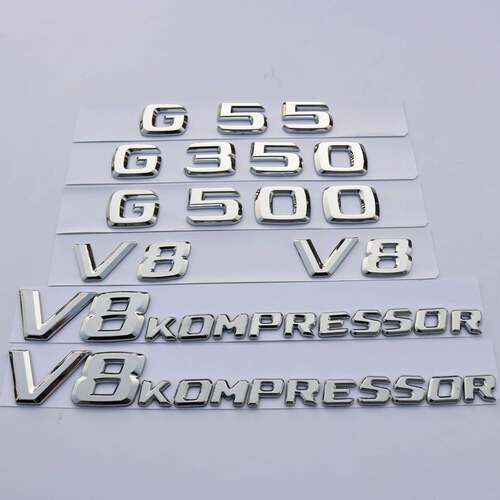 奔驰G级G350 G55 G500 G63 G65 AMG改装车标后尾标V8 BITURBO侧标