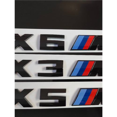 适用X6M原厂x3宝马m车标贴x5宝马X5M后车贴X3M尾标运动x6黑色标志