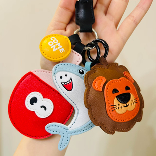 莎头钥匙扣王楚钦孙颖莎可爱鲨鱼皮革狮子乒乓球拍挂件应援周边