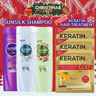 Promo Sunsilk shampoo with 3 keratin plus hair treatment