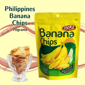 Chips Banana 70g Sweetened Sliced Lickz Thin Philippine