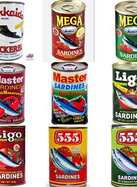 菲律宾特产沙丁鱼罐头Sardines Ligo Master 555 MEGA原味辣味