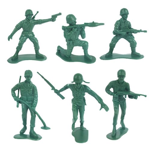 1：18二战大兵仿真10cm小兵人偶军人 特大号士兵儿童玩具模型包邮