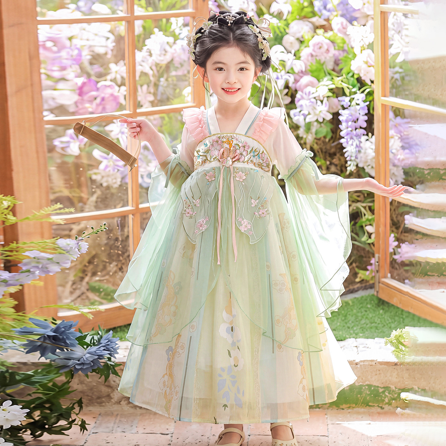 新款女童汉服2026新款中国风超仙襦裙古风公主连衣裙仙女风舞蹈服