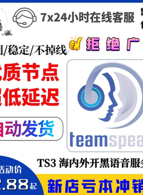 TeamSpeak3 TS3 服务器租用 电竞级语音服务器 低延迟高音质