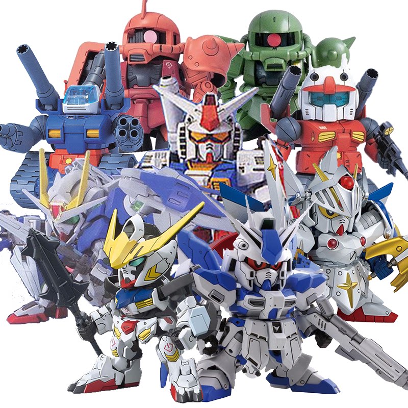 万代 sd bb战士 巴巴托斯扎古海牛00r钢坦克 q版小高达 拼装模型b