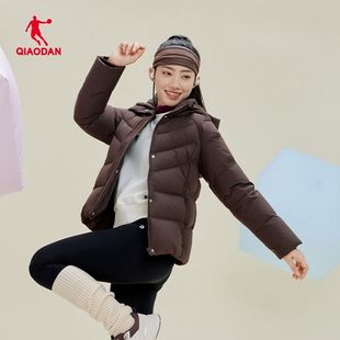 乔丹运动羽绒服女2025冬季 立领加厚鸭绒棉衣外套QDFGM2244527 新款