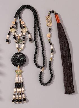 神隐新中式蝴蝶背云流苏软项链