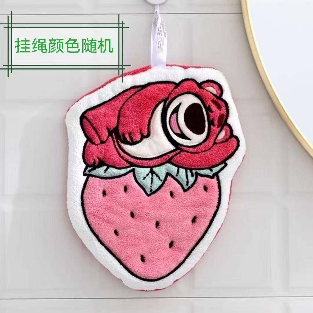 新款加厚草莓熊擦手巾挂式可爱卡通浴室儿童擦手布厨房吸水抹手布,家庭/个人清洁工具,厨房擦手巾,淘宝优惠券,粉丝福利购,淘宝优惠卷
