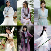 侠女古装 新版 宋朝女古装 古装 女剑客演出服 射雕英雄传黄蓉影视同款