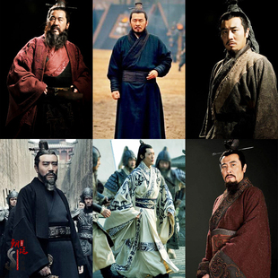 影视古装新三国刘备曹操同款古装男汉服大臣服皇帝服棉麻群演古装