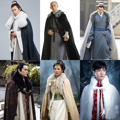 古代披风夹棉斗篷武侠冬季演出服