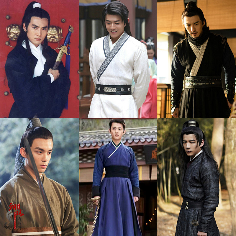 影视装展昭同款古装唐朝宋朝棉麻男武侠古装男剑客侍卫服群演古装