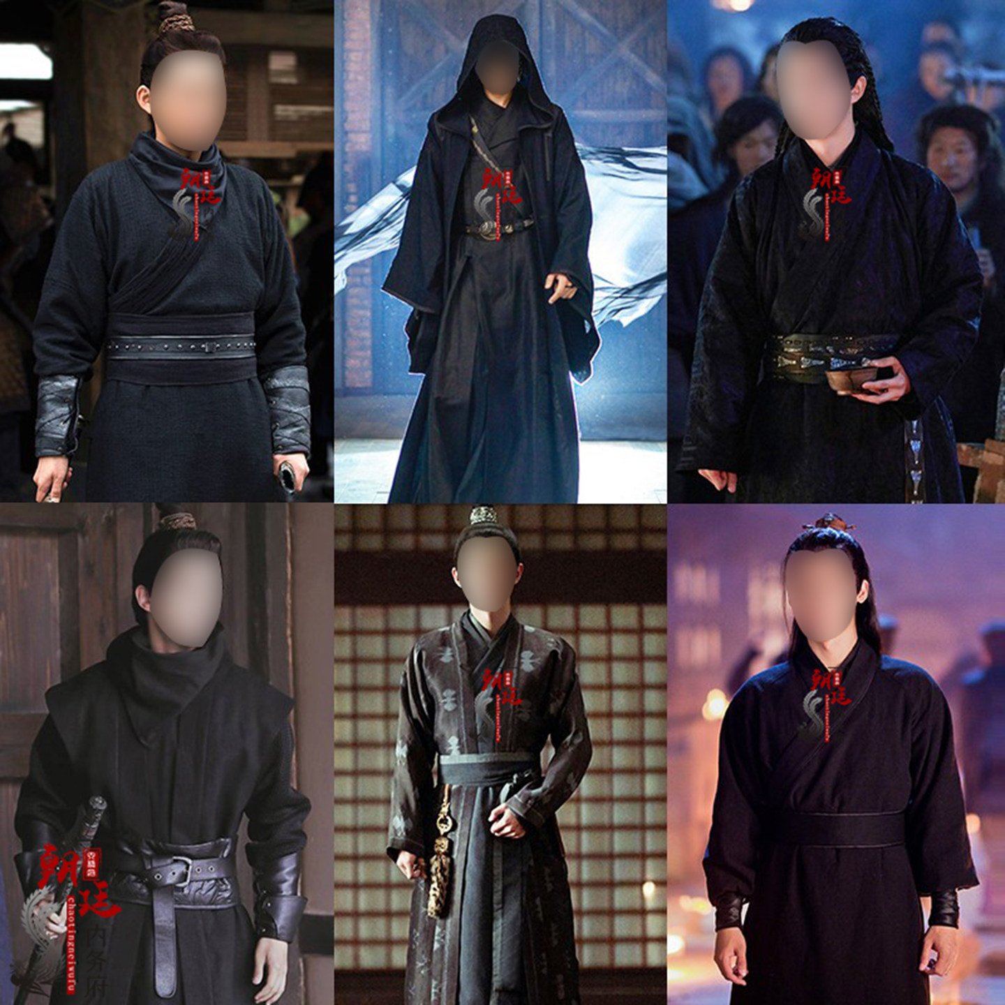 黑衣人男士棉麻武侠刺客杀手汉服