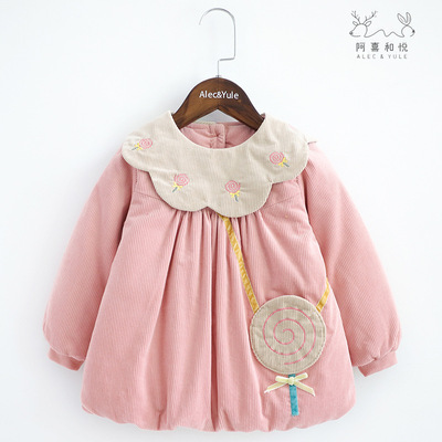 阿喜和悦纯棉灯芯绒条绒儿童罩衣