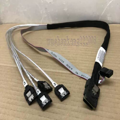 议价费正向硬盘线MiSAS SFF8087转4SATA直通阵列卡1分4A