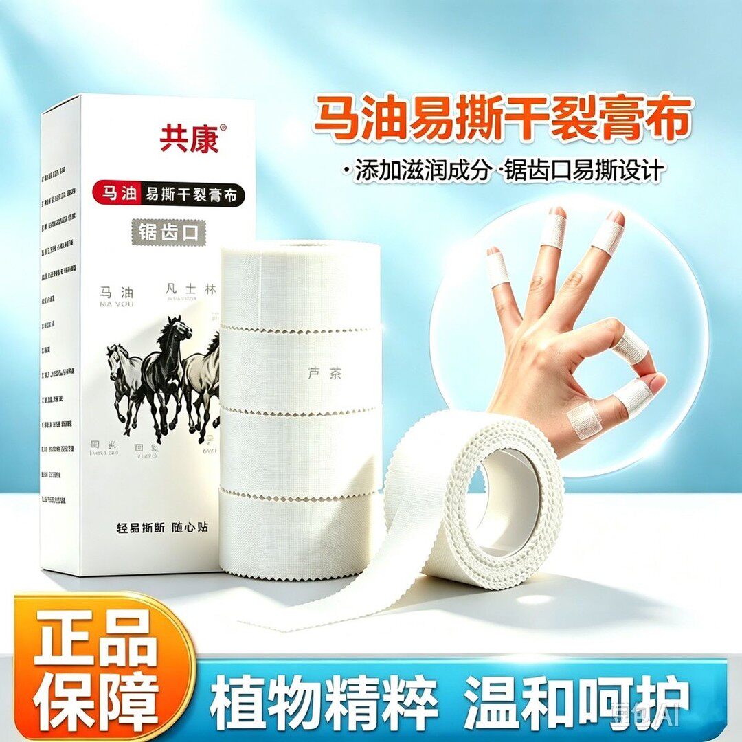 共康马油易撕干裂膏布芦荟凡士林滋润干裂养护手足贴易撕不留胶