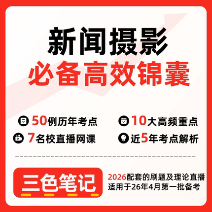 无需真题00659-新闻摄影  自考笔记 考点内部资料 串讲讲义重点 全程无忧题库讲义  网课讲义 密卷押题