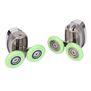 淋浴房滑轮移门老式推拉门浴室滚轮圆弧形玻璃门轨道吊轮配件滑轮