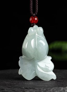 天然正品缅甸A货翡翠金鱼金玉满堂吊坠冰种玉石挂件花件男女玉器