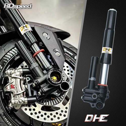 RD倒置前减震DHE改装43芯中孔前叉小牛n1s U+九号e80c电动车E300p