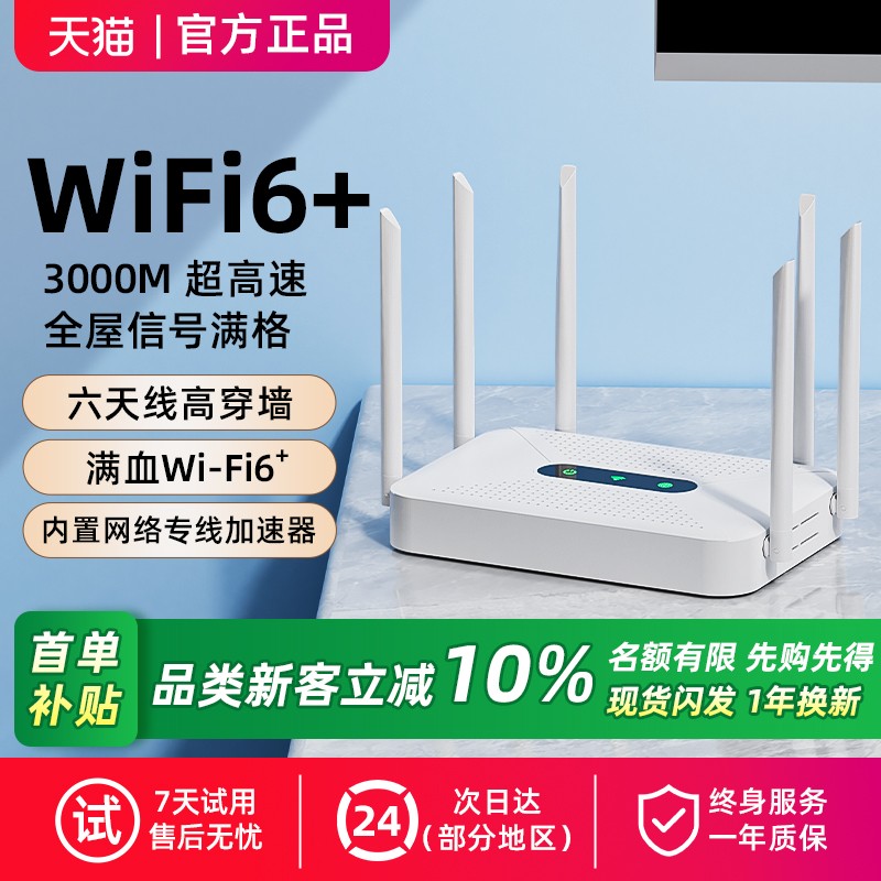 千兆路由器家用高速无线wifi6穿墙王5g双频游戏电竞学生宿舍移动全屋覆盖信号上网网络光猫光纤2025新款