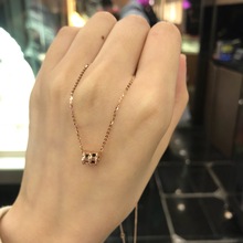 学生简约森系锁骨链生日礼物 S925纯银项链女小蛮腰吊坠日韩版