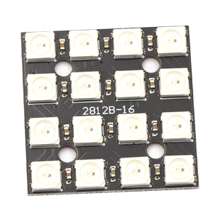 WS2812B-4*4位彩色 RGB 全彩驱动板模块16位彩灯开发板LED模块