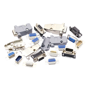 DB9母头公头九针串口接头焊线式RS232/485串口COM口9针插头连接器