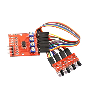 4路红外寻迹 循迹模块巡线模块 四路机器人智能小车 避障传感器