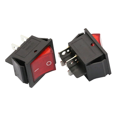 船型开关双联翘板电源按钮4脚