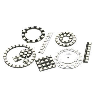 WS2812 5050 RGB LED内置全彩驱动幻彩灯开发板模块方形圆形LED灯