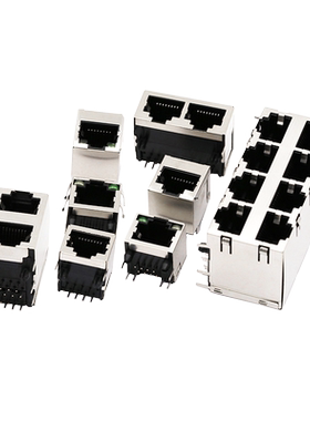 RJ45网络插座接口铜壳带屏蔽