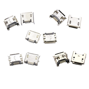 全铜MicroUSB插座Micro母座母头公头MK5P接头插口接口充电口配件