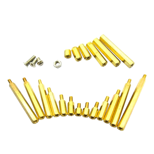 六角铜柱M3M4单头铜螺柱双通电路板固定铜支柱主板螺丝螺母隔离柱