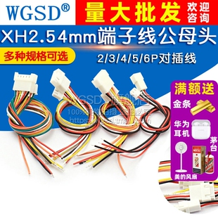 6P公母头对插线对接线排线连接线20 XH2.54mm端子线2 30CM