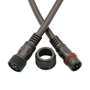 防水公母对接航空插头工业电线快速接头带线LED线插座子母连接器