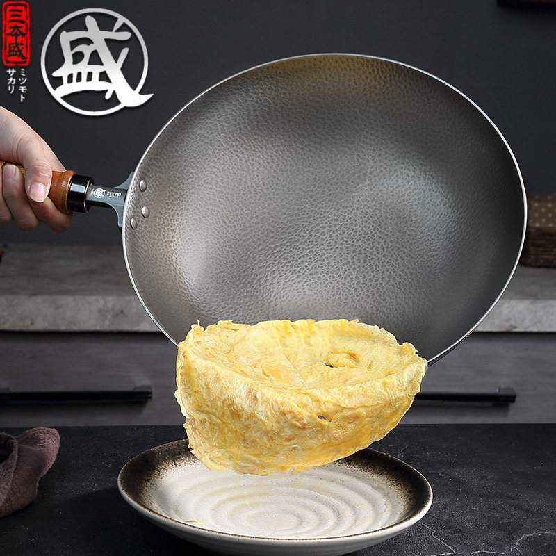 日本三本盛进口厨具纯钛不粘沾炒锅家用轻便炒菜全钛锅无涂层燃气,厨房/烹饪用具,炒锅,淘宝优惠券,粉丝福利购,淘宝优惠卷